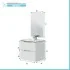 Mobile bagno sospeso 60 cm bianco e rovere con top e specchio Brillo