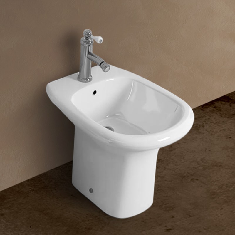 Bidet a Pavimento Rak serie Orient colore Bianco Rak Ceramiche - 1 Bidet a Pavimento Rak serie Orient colore Bianco