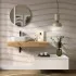 Composizione bagno sospesa 100 cm rovere africa e bianco opaco Sumo
