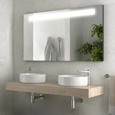 Mensola portalavabo da 120 cm in legno MDF noce maya Sumo