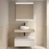 Foto ambientata Cassettiera sospesa bagno 80 cm in legno MDF bianco opaco Sumo