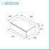 Scheda tecnica Base sospesa per bagno 80 cm in legno MDF 1 cassetto rovere africa Sumo