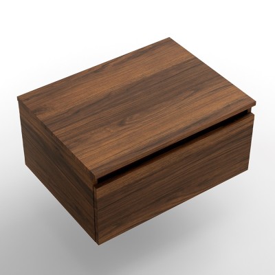 Cassetto sospeso per bagno 80 cm in legno MDF noce maya Sumo