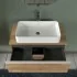 Mobile bagno sospeso 80 cm linea Master rovere miele per lavabi da appoggio