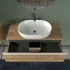 Mobile da bagno Sospeso 100 cm Master rovere miele per lavabo da appoggio