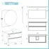 Mobile da bagno Sospeso 100 cm Master rovere miele per lavabo da appoggio