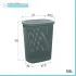 Scheda tecnica Cesto portabiancheria con coperchio in plastica blu avio 58 lt Kamala