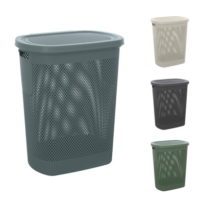 Colorazioni Cesto portabiancheria in plastica 58 lt Kamala