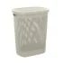 Cesto portabiancheria con coperchio in plastica bianca 58 lt Kamala