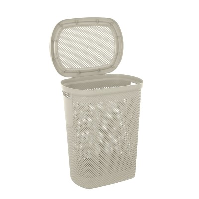 Coperchio del Cesto portabiancheria in plastica bianca 58 lt Kamala