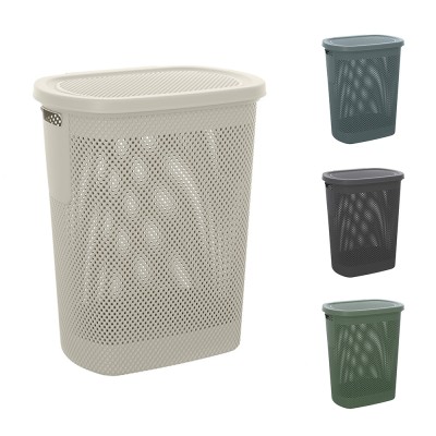 Colorazioni Cesto portabiancheria in plastica 58 lt Kamala