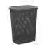 Portabiancheria con coperchio in plastica grigia scuro 58lt Kamala