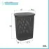 Scheda tecnica Portabiancheria con coperchio in plastica grigia scuro 58lt Kamala