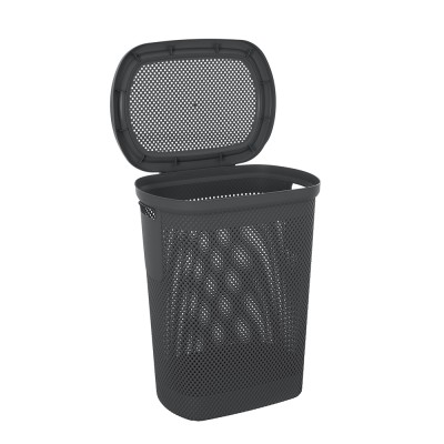 Coperchio del Portabiancheria in plastica grigia scuro 58lt Kamala