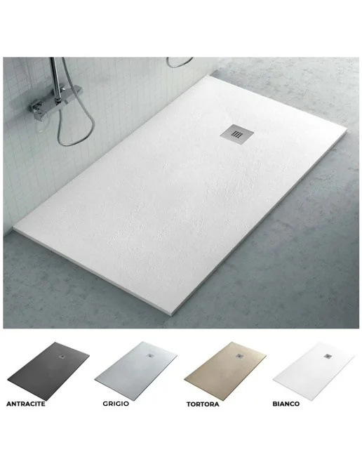 Piatto Doccia In Resina KOES LIENA 80x120 Cm - Antibatterico E Antiscivolo, Bianco RAL 9003