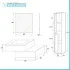 Mobile bagno sospeso 80 rovere naturale con 2 cassetti e pensile Nadia