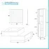 Mobile bagno sospeso 80 rovere bianco con 2 cassetti e pensile Nadia
