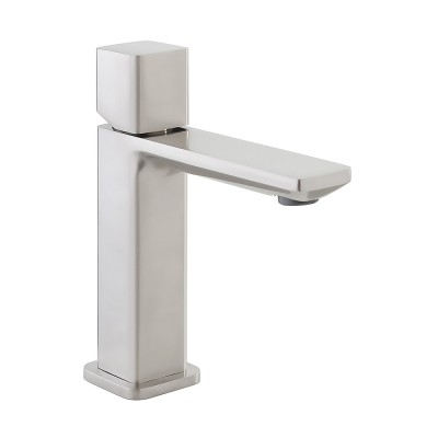 Rubinetto lavabo nichel spazzolato Lotus con piletta