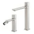Set di rubinetti lavabo alto e bidet color nichel con piletta Lotus