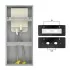 Informazioni tecniche Set doccia da incasso con soffione a sbalzo 22x50 cm nero opaco Lotus
