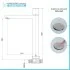 Scheda tecnica Miscelatore lavabo alto in ottone color nichel con piletta inclusa Lotus