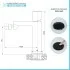 Scheda tecnica Miscelatore bidet in ottone nero opaco con piletta click clack Lotus
