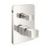 Miscelatore doccia a incasso con deviatore a 2 vie in colore nichel spazzolato serie Lotus