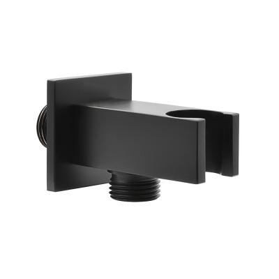 Supporto doccino nero opaco Lotus