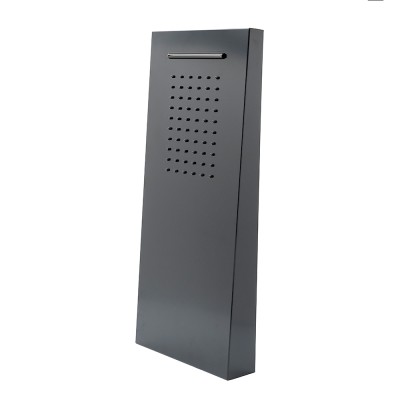Soffione a sbalzo per doccia in ottone nero opaco serie Lotus