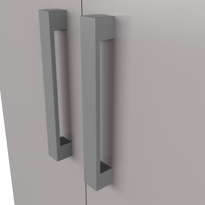 Maniglie Mobile bagno da terra 60 cm salvaspazio grigio 2 ante Poket