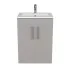 Composizione bagno da terra 60 cm salvaspazio grigio 2 ante Poket