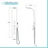 Scheda tecnica Colonna doccia idromassaggio in alluminio bianco opaco con 4 getti