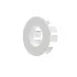 Immagine Ghiera con foro bianca opaca troppo pieno lavabo e bidet da 24 o 28 mm