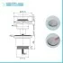 scheda tecnica Piletta di scarico clic clac effetto marmo bianco con e senza troppopieno
