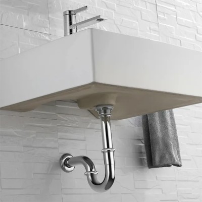 Foto Sifone di scarico per lavabo ad S universale in abs cromato