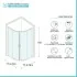 Box doccia semicircolare 80x80 cm Geo doppio scorrevole in cristallo trasparente