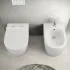 Wc filomuro Rimless in ceramica bianco lucido serie Tokyo 