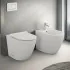 Wc filomuro Rimless in ceramica bianco lucido serie Tokyo 