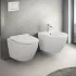 Wc sospeso salvaspazio Rimless in ceramica lucida serie Tokyo 