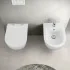 Wc sospeso Rimless serie Tokyo in ceramica bianco lucido 