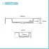 Mobile bagno 80 cm grigio perla lavabo sospeso 100 cm e specchio LED Iside