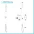 Set doccia a incasso cromato con soffione 20 cm e kit doccino Zoe