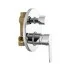 Set miscelatori cromati lavabo bidet e doccia incasso con deviatore Zoe
