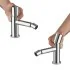 Manopola Set miscelatori lavabo a muro e bidet cromo senza leva Gemini