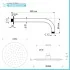 Scheda tecnica Set doccia incasso cromato con soffione 25 e kit doccia completo Gemini
