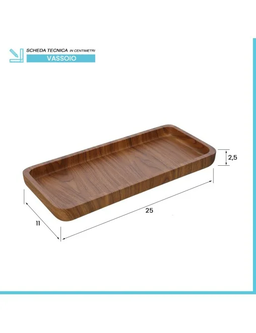 Hanobe Vassoio decorativo in legno rotondo: vassoio di perline marrone per tavolino da caffè in