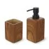 Set accessori bagno 2 pezzi in poliresina effetto legno Radici