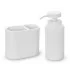 Set accessori bagno 2 pezzi in poliresina bianca Marica