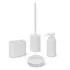 Set accessori bagno 4 pezzi in poliresina bianca Marica