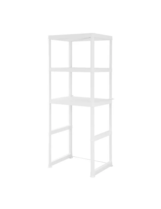 Scaffale Da Bagno Salvaspazio - 3 Ripiani Bianco Per Lavatrice | Resistente E Regolabile - Foto 5